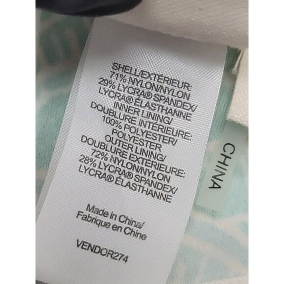 TORY BURCH Women Underwire Bandeau Print White Petite Small - Picture 10 of 11